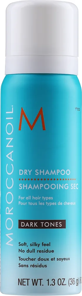Сухой шампунь для волос Moroccanoil Dry Shampoo for Dark Tones для тёмных тонов, с рисовым крахмалом, 62 мл