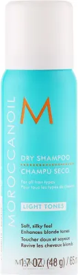 Сухой шампунь для волос Moroccanoil Dry Shampoo for Light Tones для светлых тонов, с рисовым крахмалом, 62 мл, 217 мл