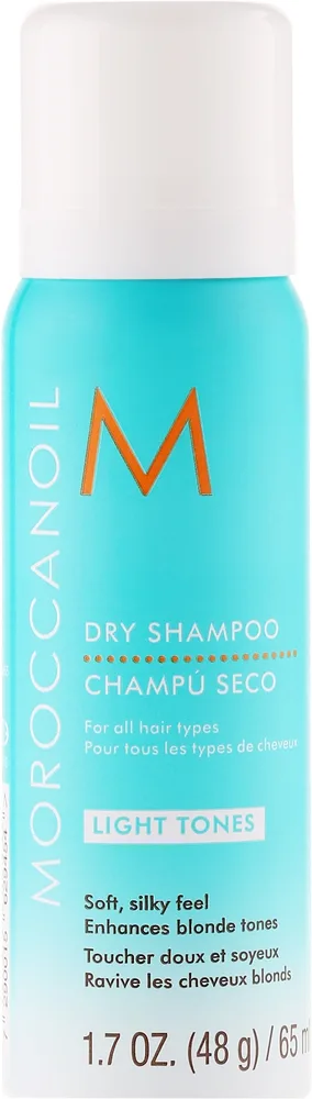 Сухой шампунь для волос Moroccanoil Dry Shampoo for Light Tones для светлых тонов, с рисовым крахмалом, 62 мл, 217 мл