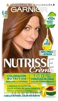 Крем-краска для волос Garnier Nutrisse Creme стойкая, с маслами, для домашнего окрашивания, оттенок 6.41