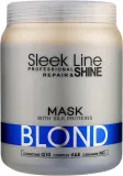 Маска для волос Stapiz Sleek Line Blond для светлых и осветлённых, нейтрализация желтизны, с протеинами шёлка и керамидами, 1000 мл — фото 1