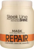 Маска для волос Stapiz Sleek Line Repair регенерирующая, для повреждённых, с протеинами шёлка и керамидами, увлажнение, 1000 мл — фото 2