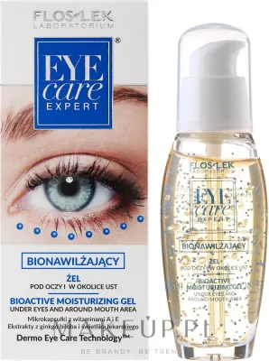 Биоувлажняющий гель под глаза и для области вокруг рта Floslek Eye Care Bioactive Moisturizing Gel Under Eyes And Around Mouth Area, 30 мл