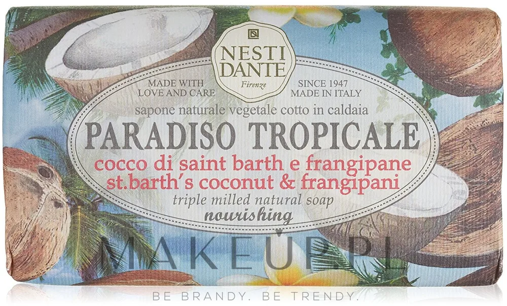 Натуральное туалетное мыло Nesti Dante Paradiso Tropicale с кокосом и плюмерией, 250 г