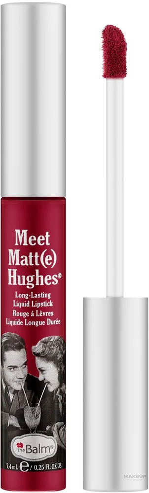 Жидкая помада для губ theBalm Meet Matt(e) Hughes матовая, оттенок Dedicated (Berry Red)