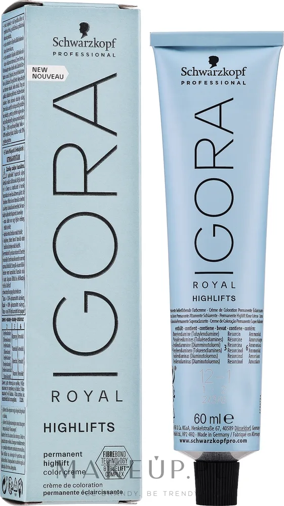 Краска для волос Schwarzkopf Professional Igora Royal Highlifts осветляющая, 60 мл, оттенок 10-0