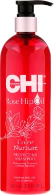 Шампунь CHI Rose Hip Oil Color Nurture Protecting для окрашенных волос с маслом дикой розы и кератином, 739 мл