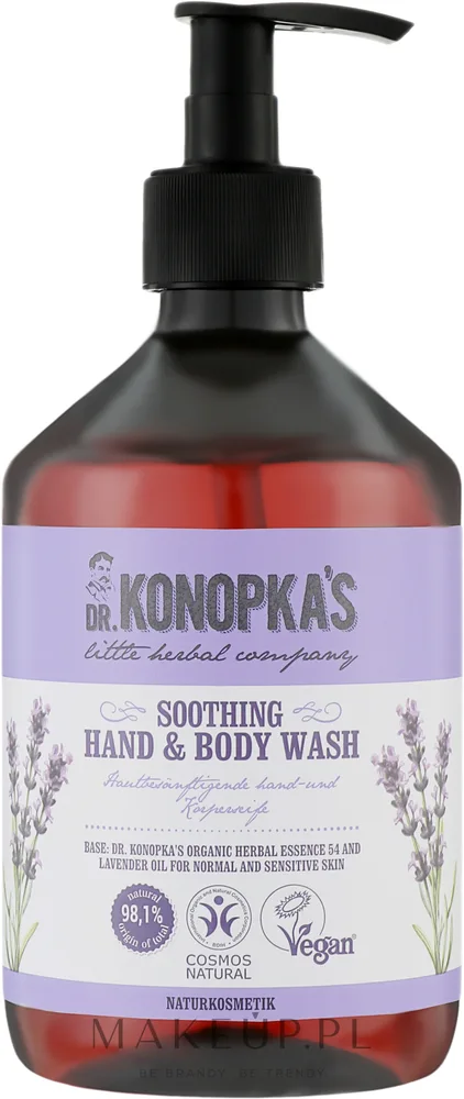 Смягчающее мыло для рук и тела Dr Konopka's Soothing с лавандой, 500 мл
