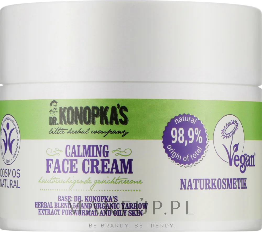 Крем для лица Dr Konopka's Calming успокаивающий с гидролатом тысячелистника 50 мл
