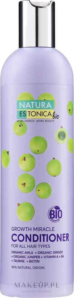 Кондиционер для роста волос Natura Estonica Bio Hair Growth Miracle с экстрактом имбиря и амлы, 400 мл