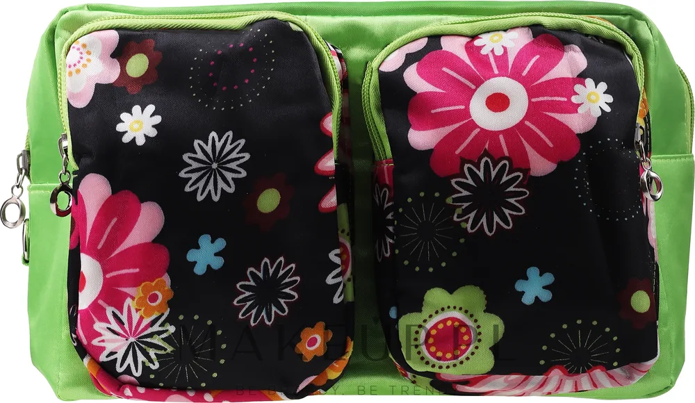 Косметичка Top Choice Flower Kuferek 92732 из полиэстера, зеленая
