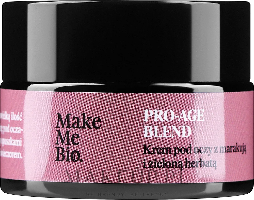 Крем для кожи вокруг глаз Make Me Bio с маракуйей и зелёным чаем, SPF 25, с соком алоэ, 15 мл