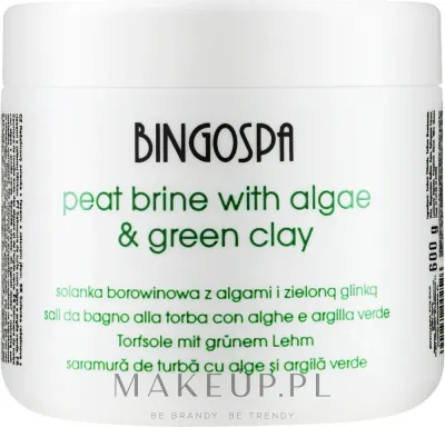 BINGOSPA соль для ванн торфяная с зелёной глиной 600 г, солевая смесь для ванн и обёртываний тела