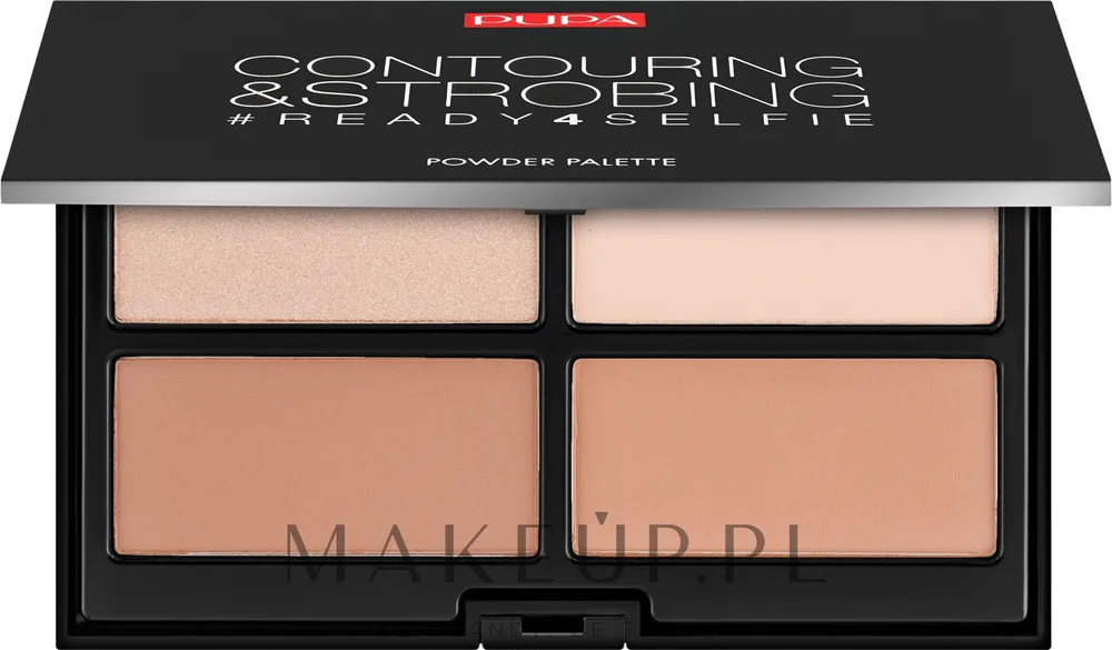 Палетка для контуринга и стробинга Pupa Contouring & Strobing Powder Palette, оттенок 002 - Medium Skin
