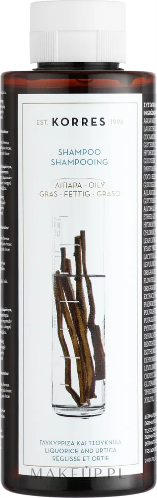 Шампунь для жирных волос Korres Liquorice And Urtica Shampoo с лакрицей и крапивой