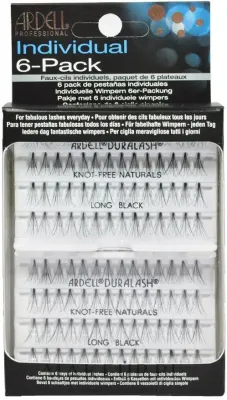 Накладные ресницы-пучки Ardell Set Individual Long Black 6-Pack чёрные длинные, 6 x 56 шт