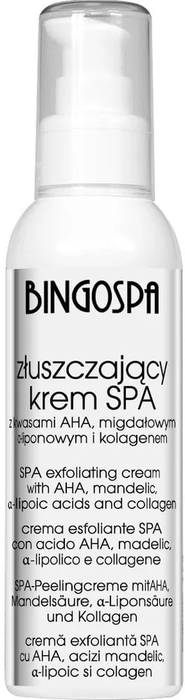 Крем для лица BingoSpa Exfoliating отшелушивающий с кислотами AHA и коллагеном 135 г