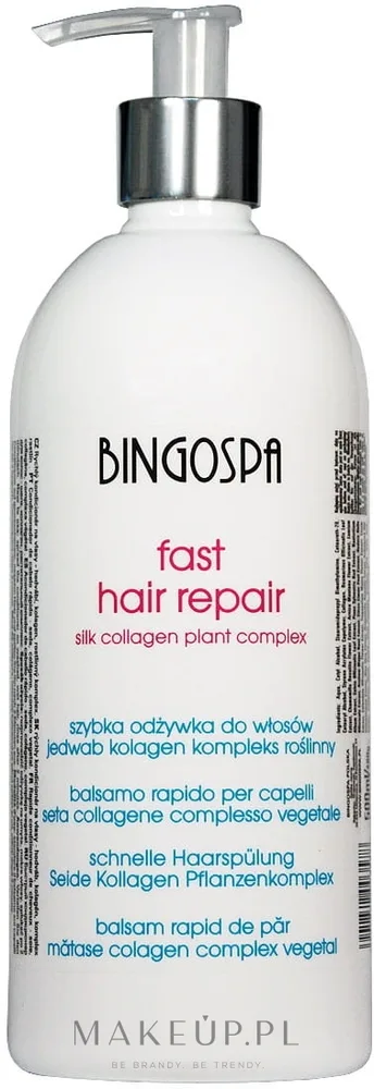 Кондиционер для волос BingoSpa Fast Hair Repair с коллагеном и шёлком, 500 мл