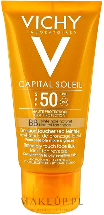 Vichy Capital Soleil BB Tinted Dry Touch Face Fluid крем BB для лица солнцезащитный SPF 50 50 мл, тонирующий флюид с сухим финишем