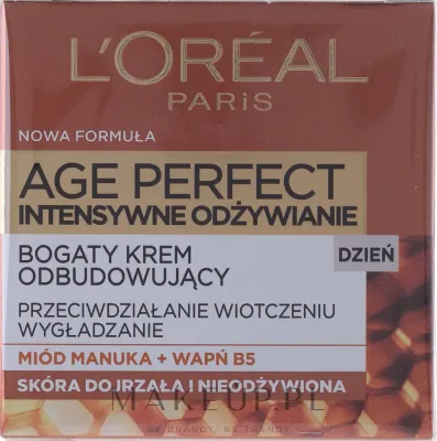 L'Oreal Paris Age Perfect крем для лица дневной восстанавливающий 60+, интенсивное питание зрелой кожи с маточным молочком, 50 мл