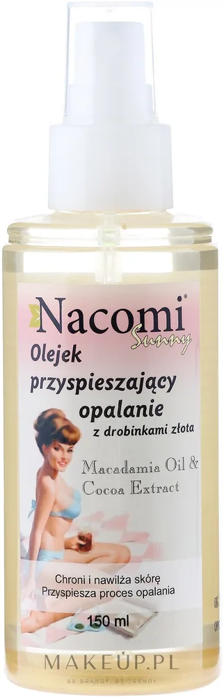Масло для загара Nacomi Sunny с частицами золота SPF 6 150 мл