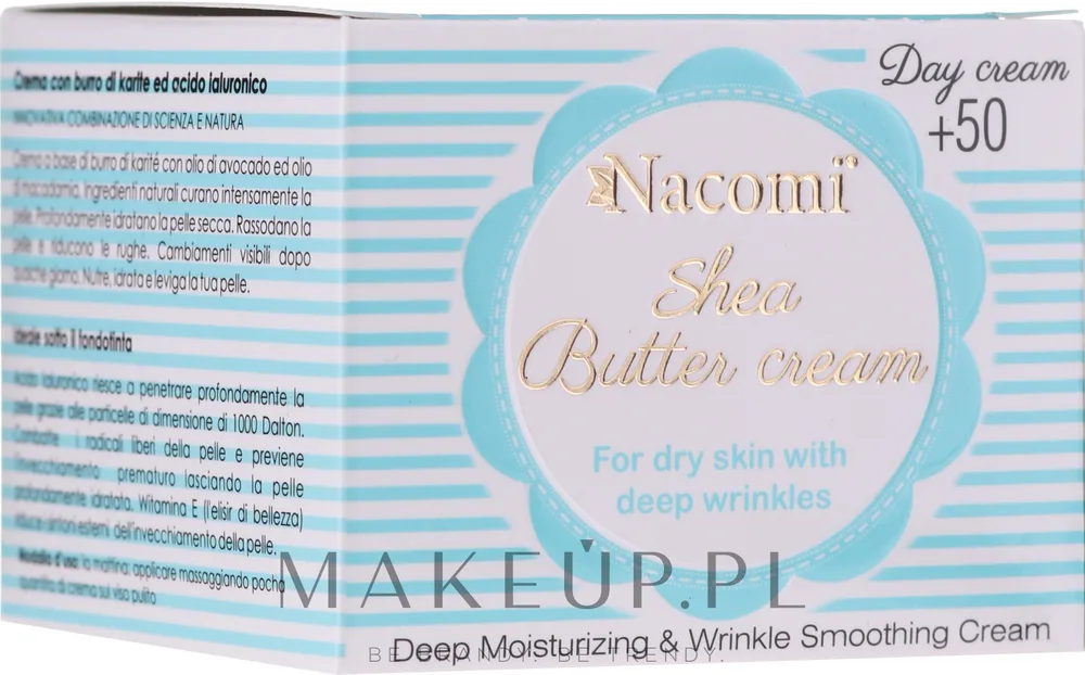 Крем для лица Nacomi Shea Cream с маслом ши дневной 50+ 50 мл