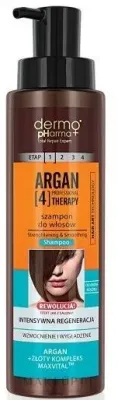 Шампунь для волос Dermo Pharma Professional Argan[4]Therapy интенсивная регенерация, с аргановым маслом, 400 мл