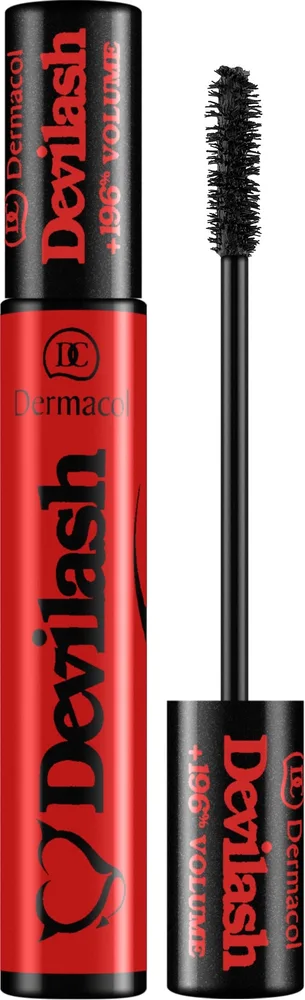 Dermacol Devilash Mascara тушь для ресниц объёмная Black 12 мл, кремово-восковая формула, спиральная щёточка