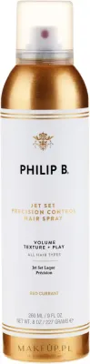 Лак для волос Philip B Styling Jet Set Precision Control Hair Spray ультралёгкий, для профессиональной укладки, 260 мл