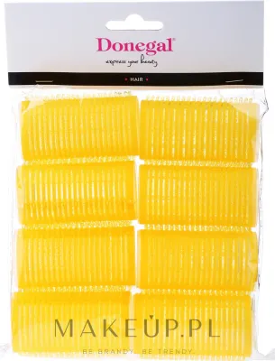Бигуди для волос Donegal на липучке, жёлтые, диаметр 32 мм, 8 шт