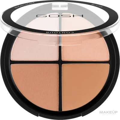 Палетка для контуринга Gosh Copenhagen Contour'n Strobe Kit 4 в 1