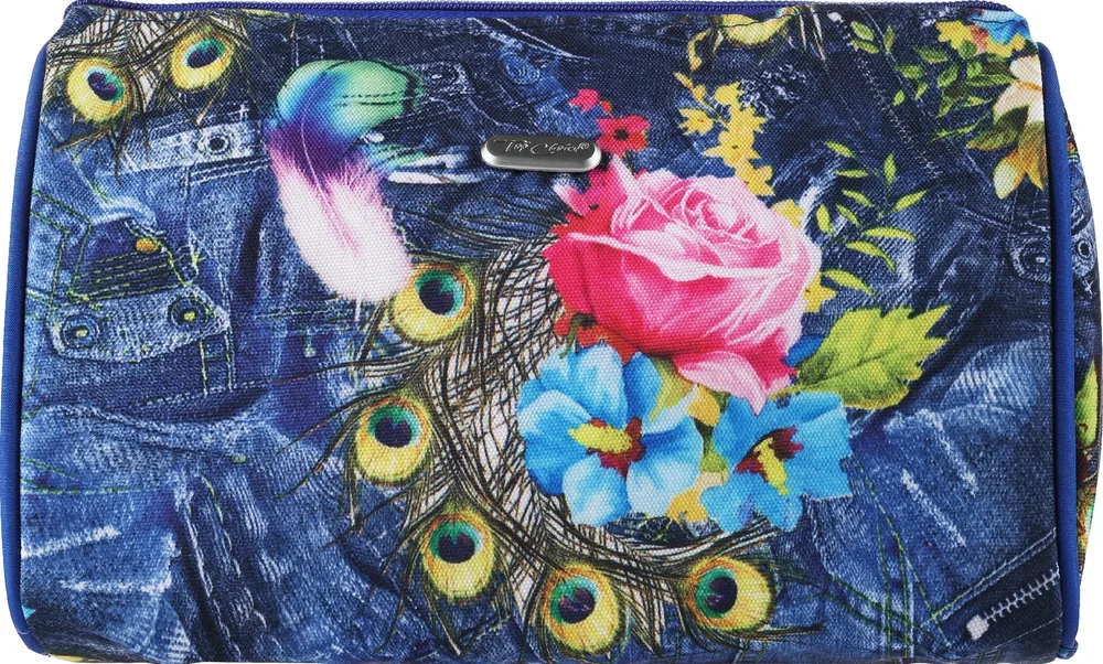 Косметичка Top Choice Peacock 94385 вместительная, с узором павлин