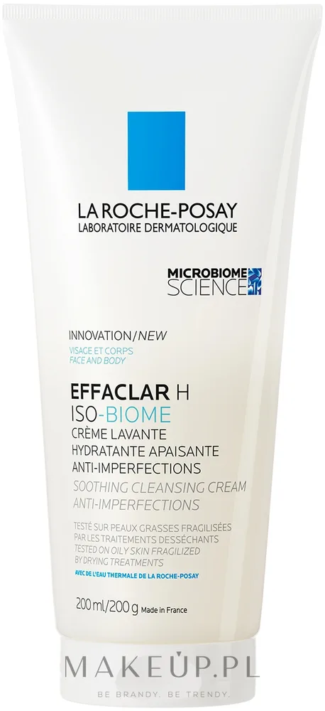 Кояще-увлажняющий очищающий крем-гель для жирной кожи La Roche-Posay Effaclar H Iso Biome