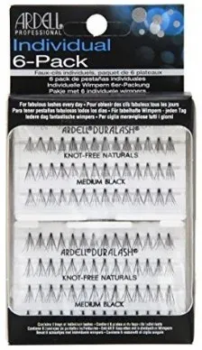 Накладные ресницы в пучках Ardell Individual Medium 6 pack, интенсивно чёрные, 6 x 56 шт