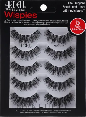 Накладные ресницы Ardell 5 Pack Black Wispies Lashes из натурального волоса, с аппликатором, 10 шт