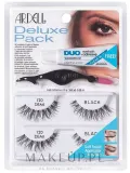 Набор накладных ресниц Ardell Deluxe Pack 120 Demi Black с пинцетом и клеем, подходит под линзы — фото 2