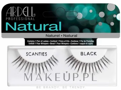 Накладные ресницы Ardell Natural Scanties Black на прозрачной ленте, из натурального волоса, 2 шт