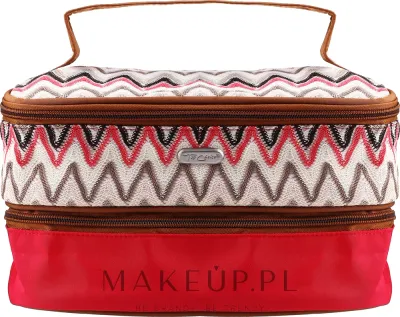 Косметичка Top Choice ZigZags 94019 молочно-красная, 1 шт