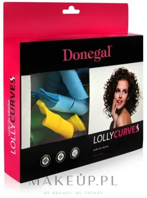 Бигуди для волос Donegal Lolly Curves 5007, для коротких и длинных волос, 18 шт