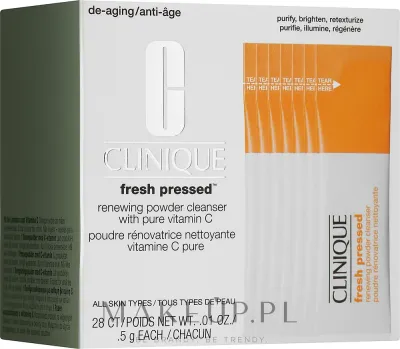 Набор осветляющий Clinique Fresh Pressed Renewing Powder Cleanser With Pure Vitamin C с витамином C, 28 шт. по 0,5 г