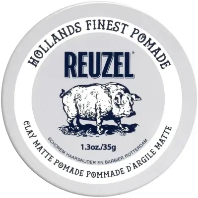 Матовая помада для волос для мужчин Reuzel Clay Matte Pomade, сильная фиксация