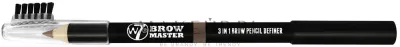 Карандаш для бровей 3 в 1 W7 Brow Master 3 in 1 Pencil, с воском и щёточкой, 1,5 г