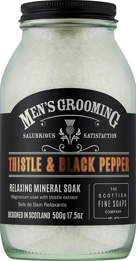 Соль и пена для ванны Scottish Fine Soaps Mens Grooming Muscle Soak для мужчин, расслабляющая