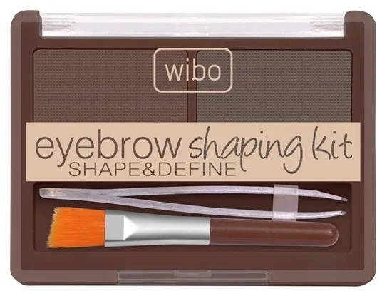 Набор для бровей Wibo Eyebrow Shaping две пудры пинцет и аппликатор, оттенок 02