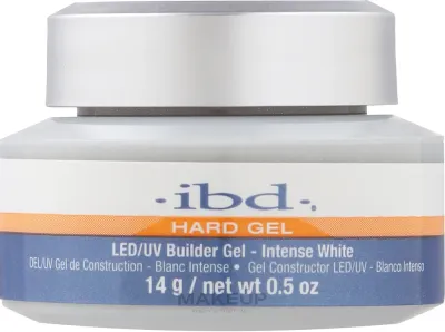 Гель для ногтей IBD Spa LED/UV Builder Intense White Gel строительный, интенсивно-белый, самовыравнивающийся, 56 г