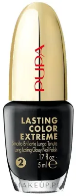 Лак для ногтей Pupa Lasting Color Extreme стойкий, насыщенный цвет, 5 мл, оттенок 024 - Midnight Black