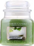 Свеча ароматическая Yankee Candle Vanilla Lime в банке, цитрусово-ванильная, 623 г — фото 1