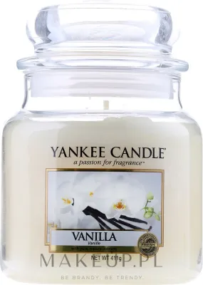 Свеча ароматическая Yankee Candle Vanilla в банке, сладкий ванильный аромат, 623 г