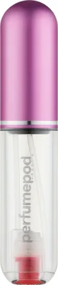 Атомайзер для духов Travalo Perfume Pod Pure Essentials Hot Pink, с яркой розовой крышкой, 5 мл