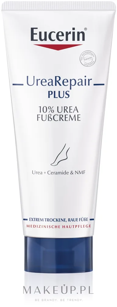 Eucerin UreaRepair Plus крем для ног с мочевиной 10% для очень сухой и потрескавшейся кожи стоп смягчающий увлажняющий с церамидами 100 мл